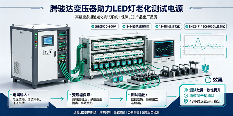 腾骏达变压器助力LED灯老化测试电源